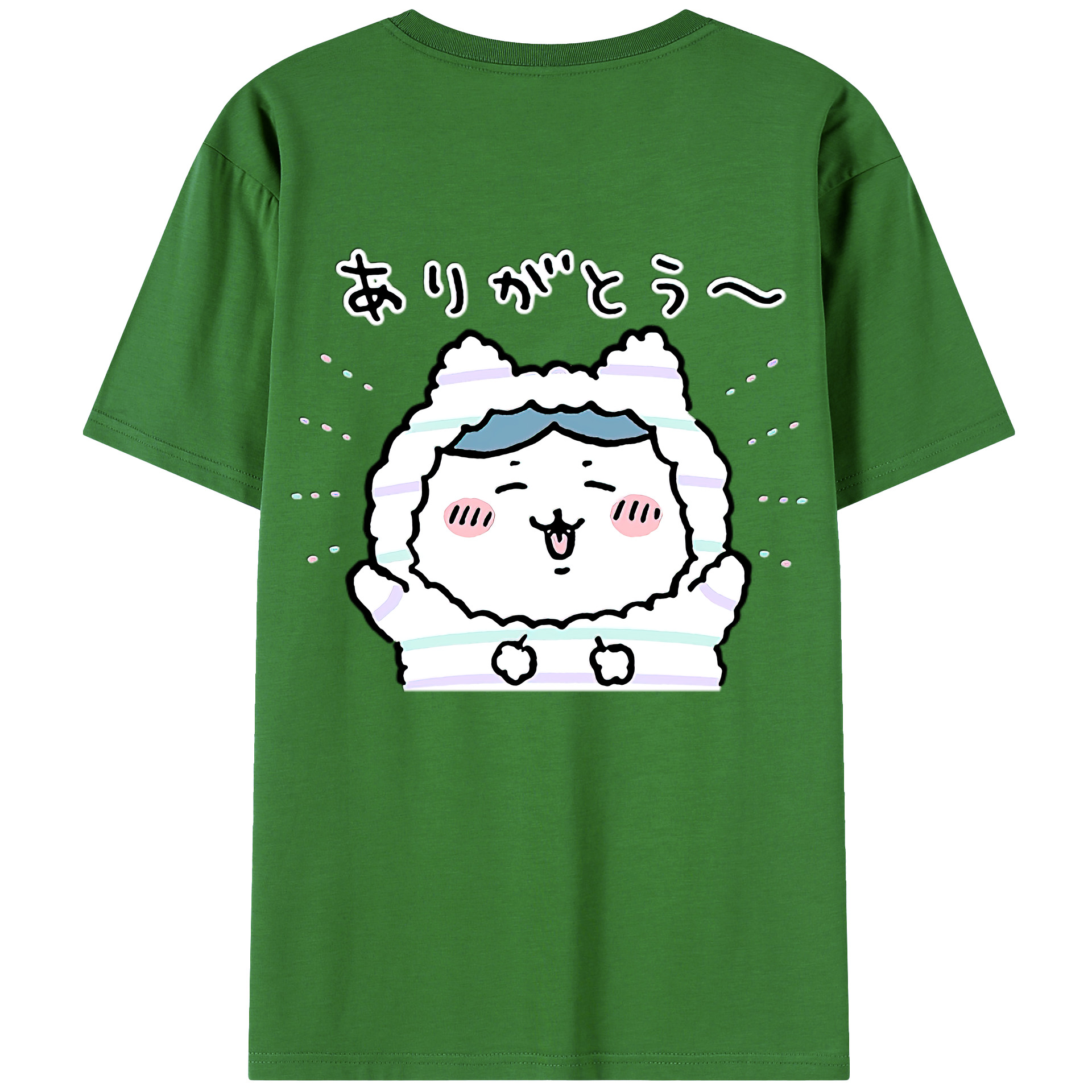 （画像用） ちいかわ ハチワレ Chii-kawa hachiware レディース半袖Tシャツ(バックプリント)